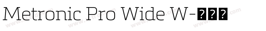 Metronic Pro Wide W字体转换